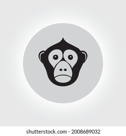 Monkey icon, vector illustration on white backgound