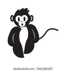 MONKEY ICON VECTOR ILLUSTRATION SYMBOL DESIGN