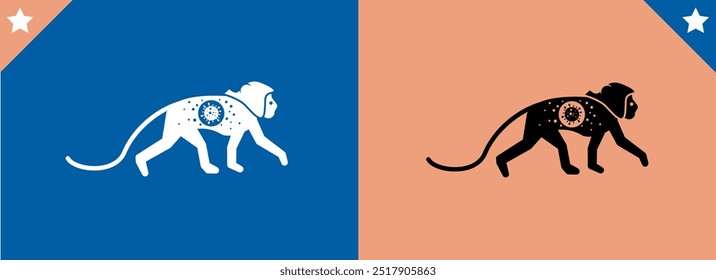 ÍCONE MACACO VETOR ILUSTRAÇÃO SÍMBOLO DESIGN