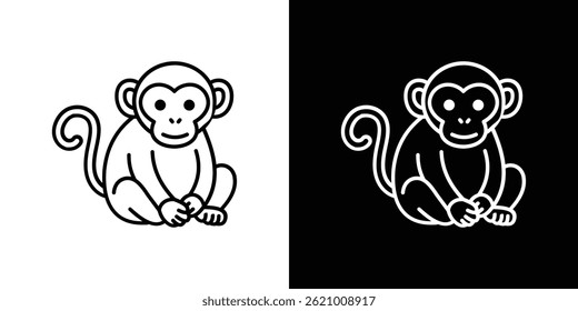 Monkey icon vector for web, and mobile app