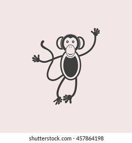 Monkey icon web icon. Isolated illustration