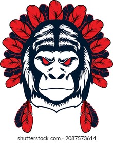 monkey illustration suitable for packaging design, website,
printing and more