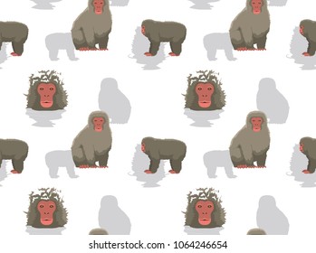 Monkey Japanese Macaque Background Seamless Wallpaper