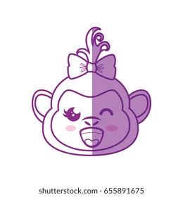 Monkey kawaii cartoon