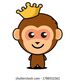 the monkey king character smiles vector design