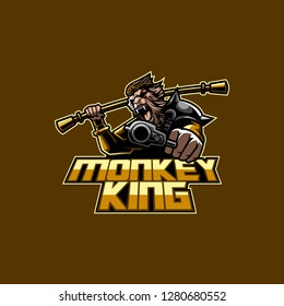 monkey king e-sport and gaming logo