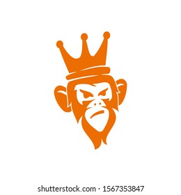 Monkey King Logo Design Template Vector Illustration Isolated