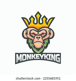 Monkey king logo design template