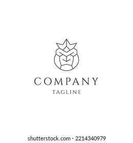 Monkey king logo design vector illustration