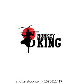 monkey king logo and illustration