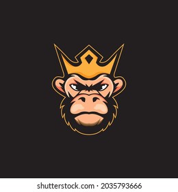MONKEY KING LOGO SYMBOL VECTOR ILLUTRATION DESIGN