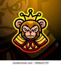 Logo-Design von Affen King-Mascot