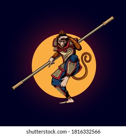 Monkey King vector illustration
from chinese mythology, culture and religion
Journey to the West