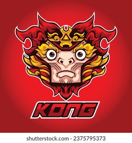 Monkey Kong Esport Logo - Competitive Gaming Emblem for Victory