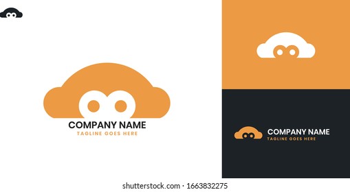 Monkey Logo - All elements on this template are editable with vector software