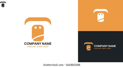 Monkey Logo - All elements on this template are editable with vector software