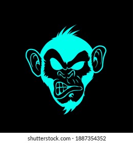 Monkey logo. Angry monkey logo for your company