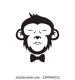 monkey logo animal vector design 