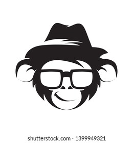 monkey logo animal vector design 