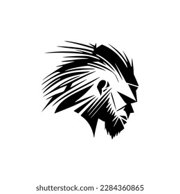 .Monkey logo in black and white vector format.