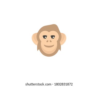 Monkey logo chimpanzee vector icon 