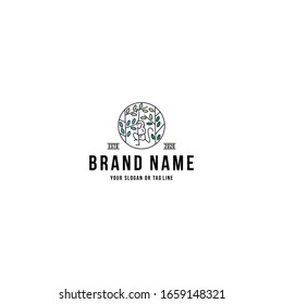 monkey logo design hanging vector template