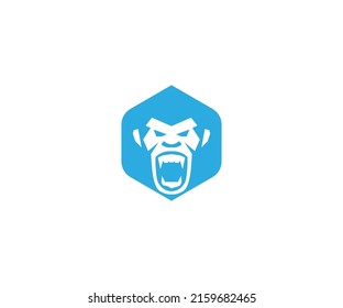 monkey logo design silhouette illustration
