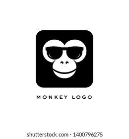 Monkey logo design. Vector illustration.