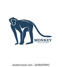 Monkey logo design vector. Silhouette Monkey Template Illustration. Icon Symbol
