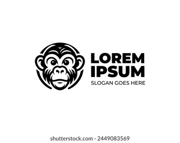 Monkey logo design vector template. Animal zoo logo design concept.