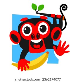 monkey logo gaming, elite red monkey, mafia monkey illustration, a monkey with smoke