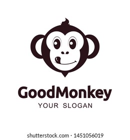 Monkey logo / monkey head logo design illustration