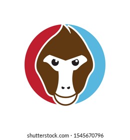 Monkey logo / monkey head logo design illustration