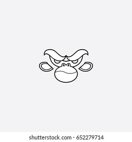 monkey logo icon animal