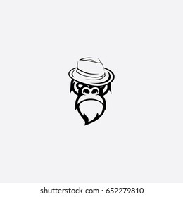 monkey logo icon animal