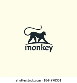 Monkey logo icon design template vector