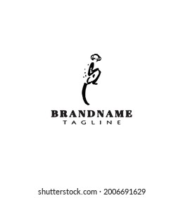 monkey logo icon design template modern vector