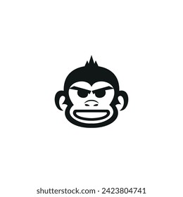 monkey logo icon vector illustration