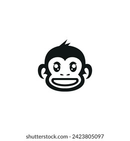 monkey logo icon vector illustration
