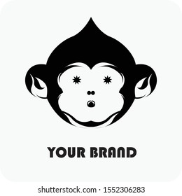 Monkey logo. modern logo monkey. Monkey logo Illustration