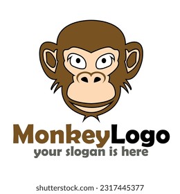 Monkey Logo Template - Brown Color