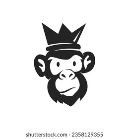 Plantilla de logotipo de mono Aislada. Identidad de marca. Gráfico de vectores de resumen de iconos