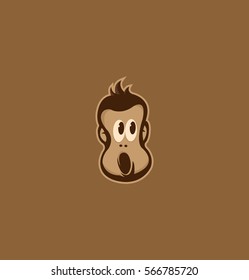 Monkey Logo Vector Stock Vector (Royalty Free) 566785720 | Shutterstock