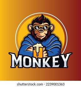 monkey logo vector design illustration template 1.eps
