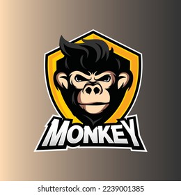 monkey logo vector design illustration template 6.eps
