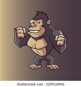 monkey logo vector design illustration template 9.eps
