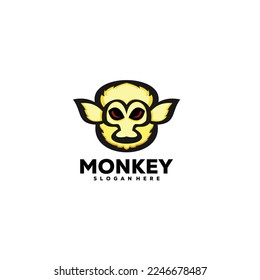 monkey logo vector design template illustration