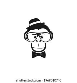 monkey logo vector and icon
