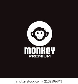 Monkey logo vector icon illustration design Premium Vector