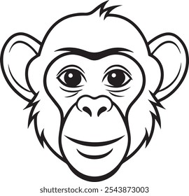 monkey logo vector icon simple illustration design